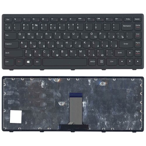 аккумулятор для ноутбука lenovo g400s g405s g410s и др lo400sl7 14 4 b 2200 мач Клавиатура для ноутбука Lenovo Flex 14 G400s черная с рамкой