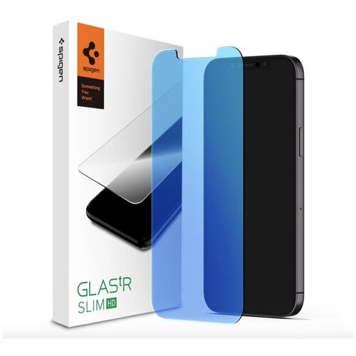 Защитное стекло SPIGEN для iPhone 12 Pro Max - Glas.tR Antiblue HD - Прозрачный - 1 шт - AGL01470