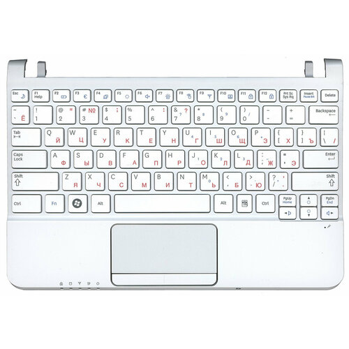 Клавиатура для ноутбука Samsumg NC110P топ-панель белая 3780₽