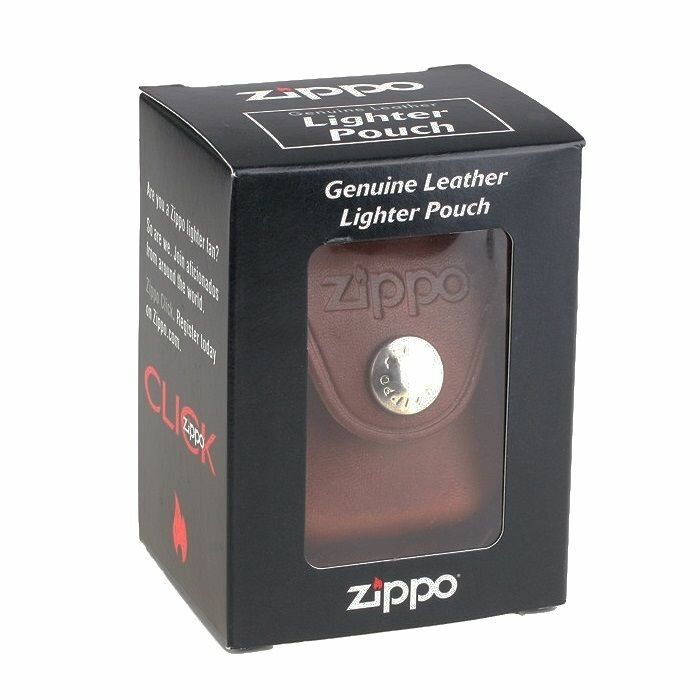 Чехол для зажигалки с петлёй ZIPPO LPLB коричневый - фотография № 5