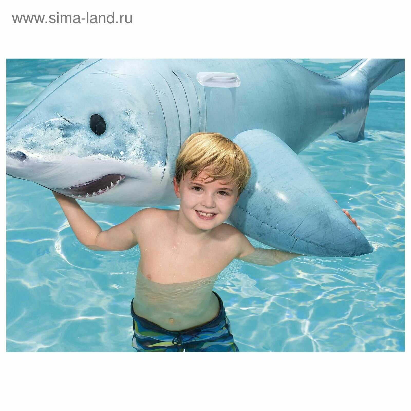 игрушка надувная BESTWAY Акула 183x102см для плавания на воде - фото №15