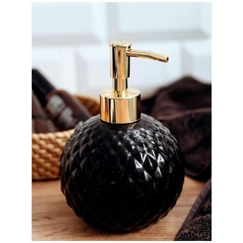 Дозатор для жидкого мыла Черный кристалл 420мл h15