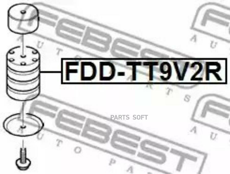 FEBEST FDD-TT9V2R Отбойник рессоры задний FORD TRANSIT TT9 2006-2013 FDD-TT9V2R