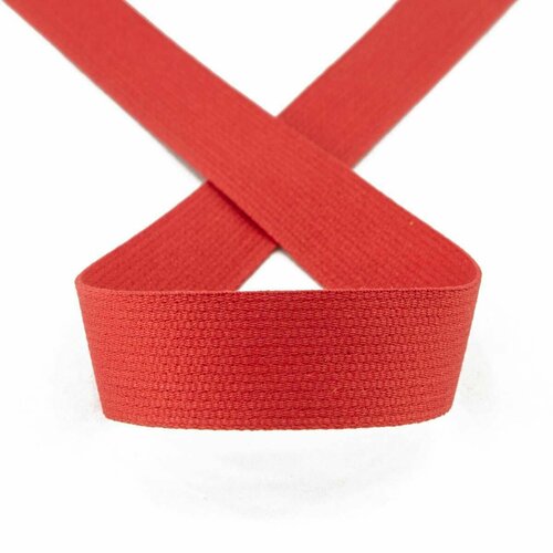 Тесьма ременная - стропа, цвет красный, 25 м, 1 упаковка тесьма ременная стропа pega серая с белыми краями 20 мм