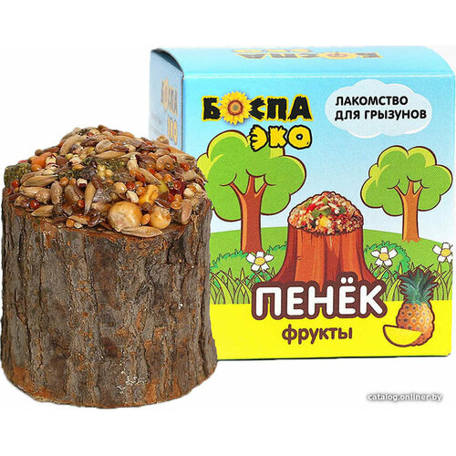 Лакомство для грызунов боспа ЭКО пенек фрукты 80гр*1шт