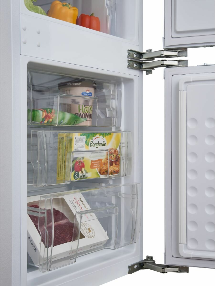 Холодильник встраиваемый Ascoli ADRF305WEMBI, No Frost, с морозильной камерой, белый - фотография № 7