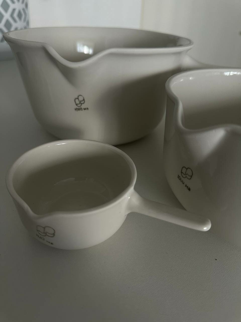 фото Набор лабораторных фарфоровых кастрюлей с ручками 100мл 1000мл 2000мл