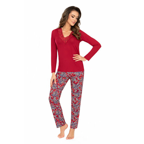 Пижама Donna, размер M, бордовый, красный