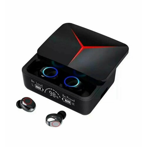 Беспроводные TWS наушники c Power Bank 1200 mAh Наушники с сенсорным управлением Bluetooth 53 индивидуальный дизайн черные 57900₽