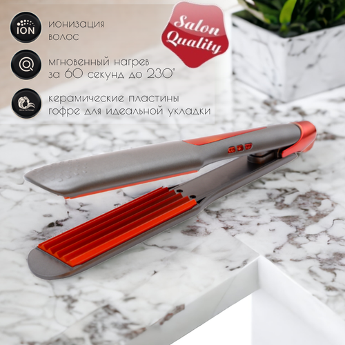 Профессиональный щипцы гофре для волос утяжек для укладки волос с дисплеем керамические пластины 2076₽