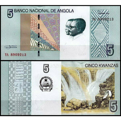Ангола 5 кванза 2017 (UNC Pick **) На банкноте дата 2012 ангола 5 кванза 2012 г водопад руакана unc