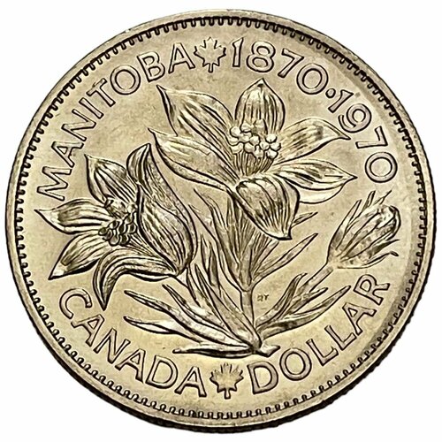 Канада 1 доллар 1970 г. (100 лет присоединению Манитобы) (2) канада 1 доллар 1982 г 100 лет городу реджайна