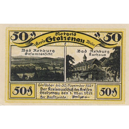 Германия (Веймарская Республика) Штольценау 50 пфеннигов 1921 г. (Вид 2) (№1) (2)
