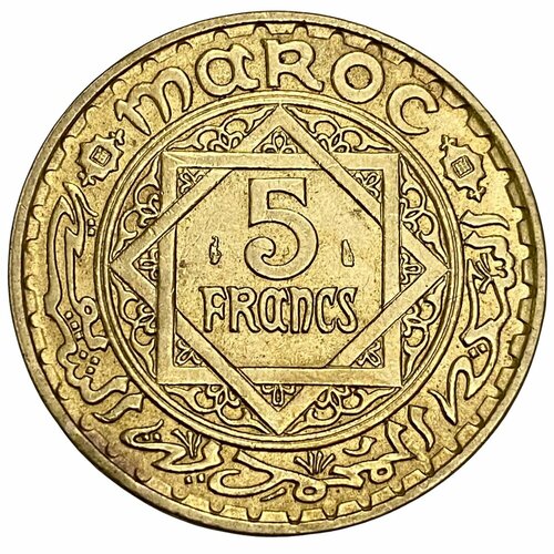 Марокко 5 франков 1946 г. (1365) марокко 20 франков 1946 г 1366 essai проба