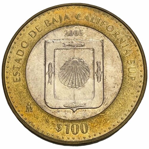 Мексика 100 песо 2005 г. (180 лет Федерации - Южная Нижняя Калифорния) мексика 20 песо 2001 2005