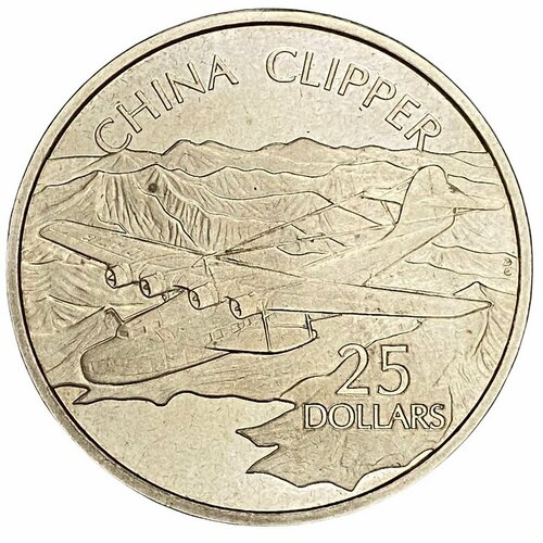 Соломоновы острова 25 долларов 2003 г. (Самолёты - China Clipper) (Proof) (2)