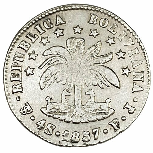 Боливия 4 суэльдо 1857 г. (PTS FJ) (2)