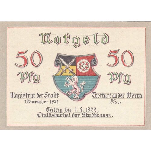 Германия (Веймарская Республика) Треффурт 50 пфеннигов 1921 г. (№2)
