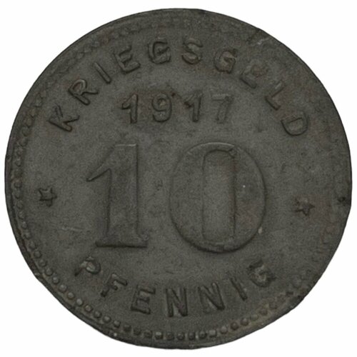 Германия (Германская Империя) Виттен 10 пфеннигов 1917 г. (4)