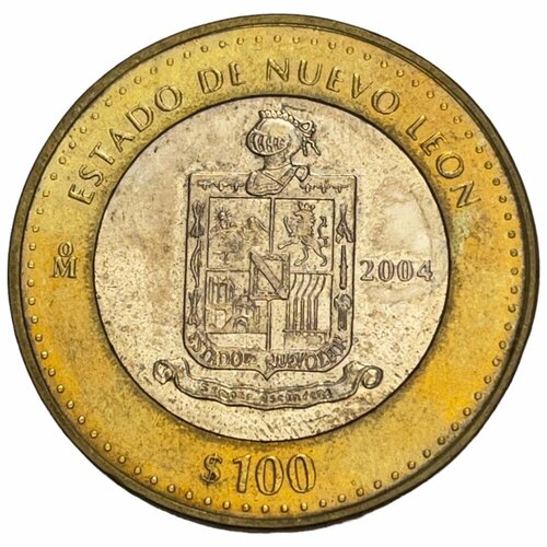 Мексика 100 песо 2004 г. (180 лет Федерации - Нуэво-Леон) мексика 100 песо 2004 г 180 лет федерации наярит