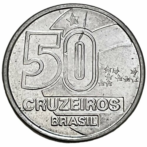 Бразилия 50 крузейро 1991 г. банкнота бразилия 10000 крузейро 1991 1993 unc