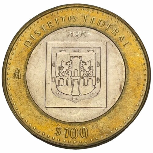 Мексика 100 песо 2005 г. (180 лет Федерации - Федеральный округ) клуб нумизмат монета 5 песо мексики 1994 года серебро культура майя
