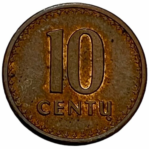 Литва 10 центов 1991 г. монета литва 10 центов 1997