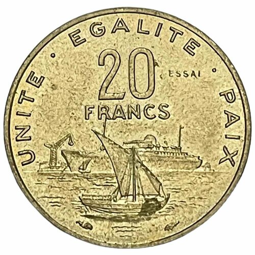 джибути 5 франков 1977 г essai проба Джибути 20 франков 1977 г. Essai (Проба) (2)