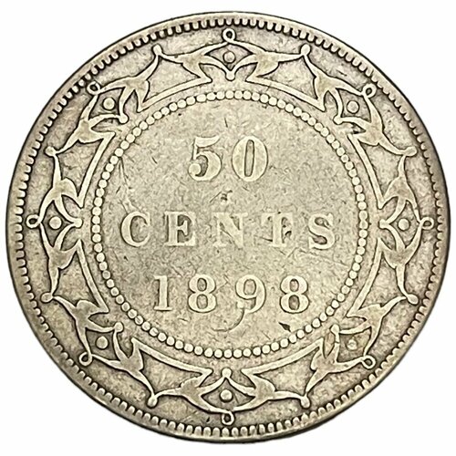 Канада, Ньюфаундленд 50 центов 1898 г. канада ньюфаундленд 10 центов 1896 г