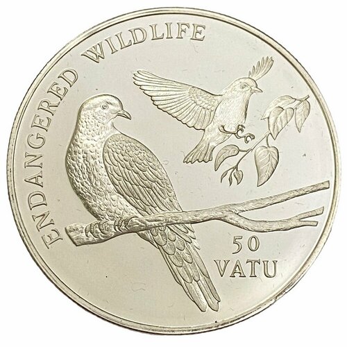 Вануату 50 вату 1992 г. (Вымирающие виды - Земляные голуби) (Proof) клуб нумизмат монета жетон германии 1992 года серебро 90 лет дюнену