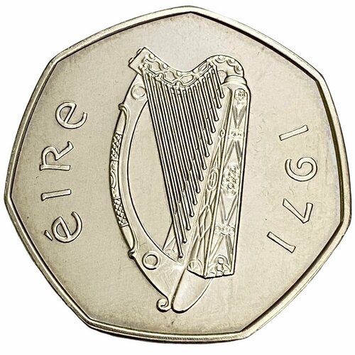Ирландия 50 пенсов 1971 г. 10 пенсов 1993 ирландия из оборота