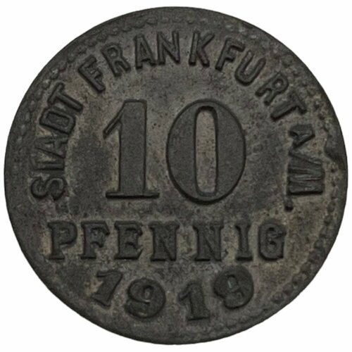 Германия (Германская Империя) Франкфурт-на-Майне 10 пфеннигов 1919 г. (4)
