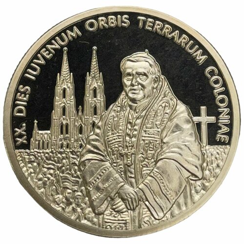 Сомали 10 долларов 2005 г. (Бенедикт XVI) (Proof) клуб нумизмат монета 10 долларов либерии 2005 года серебро крест