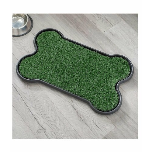Туалет-лоток для собак Pet Potty Bone Shape с искусственной травой в форме косточки 69х44 см