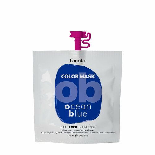 Fanola Оттеночная маска для волос Color Mask, оттенок голубой 30 мл оттеночная маска для волос fanola ocean blue 30 мл