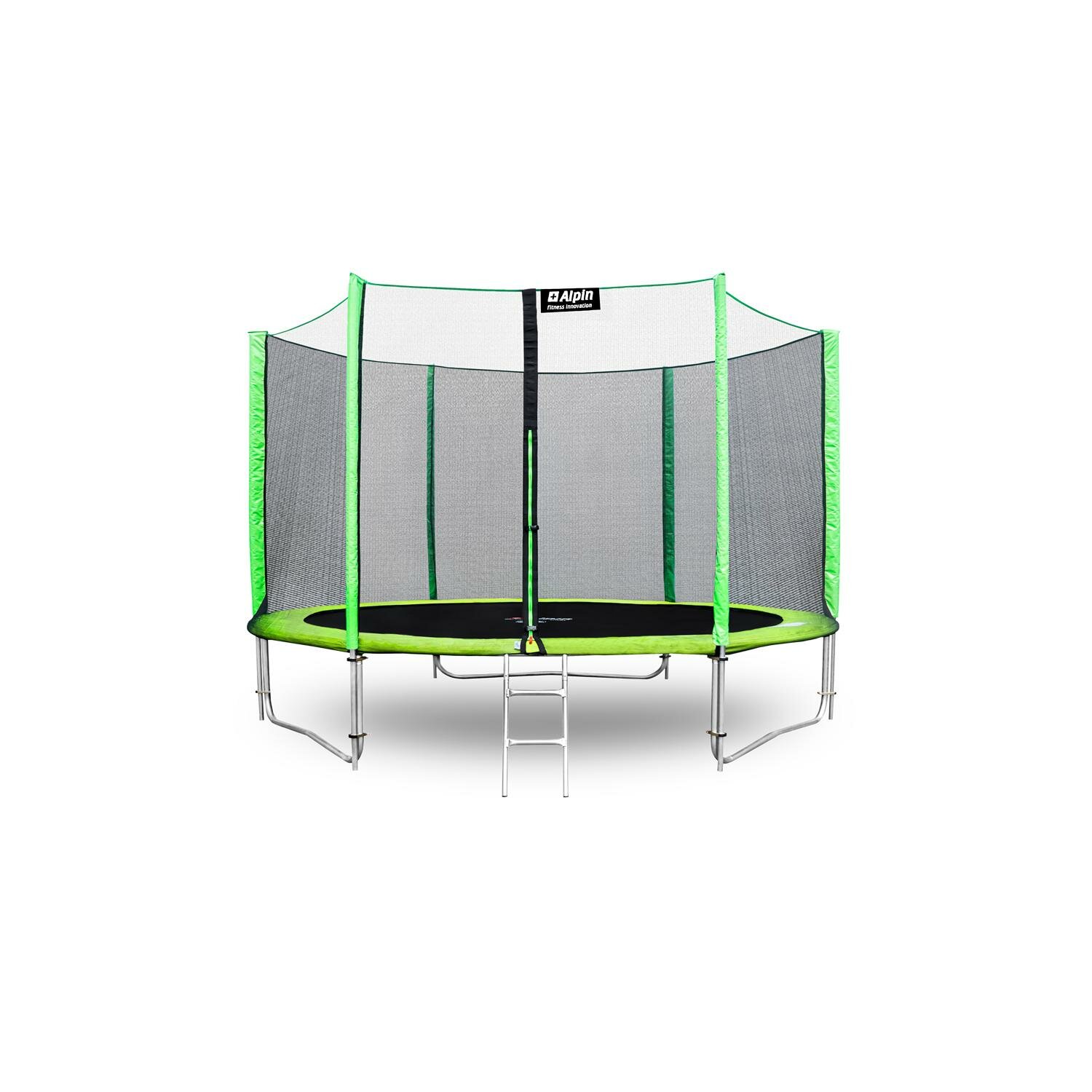 фото Батут ALPIN 3,74м с защитной сеткой и лестницей