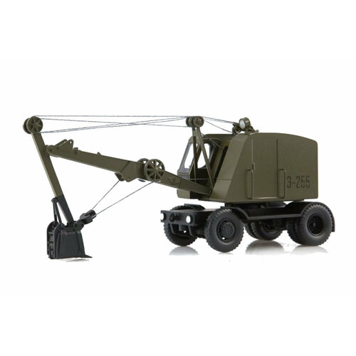 Lez E-255 excavator (ussr russian) 1950-1955 dark green | лэз Э-255 одноковшевый экскаватор