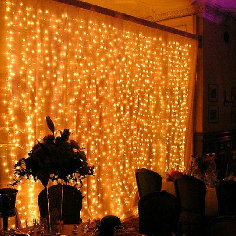 фото Светодиодная гирлянда занавес, 3*2м желтый