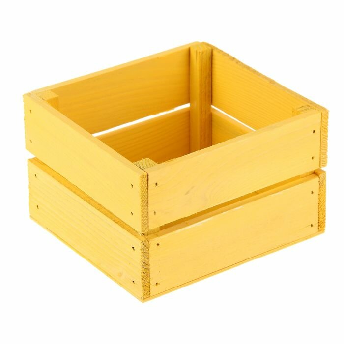 фото Ящик реечный № 5 желтый, 11 х 11,5 х 9 см