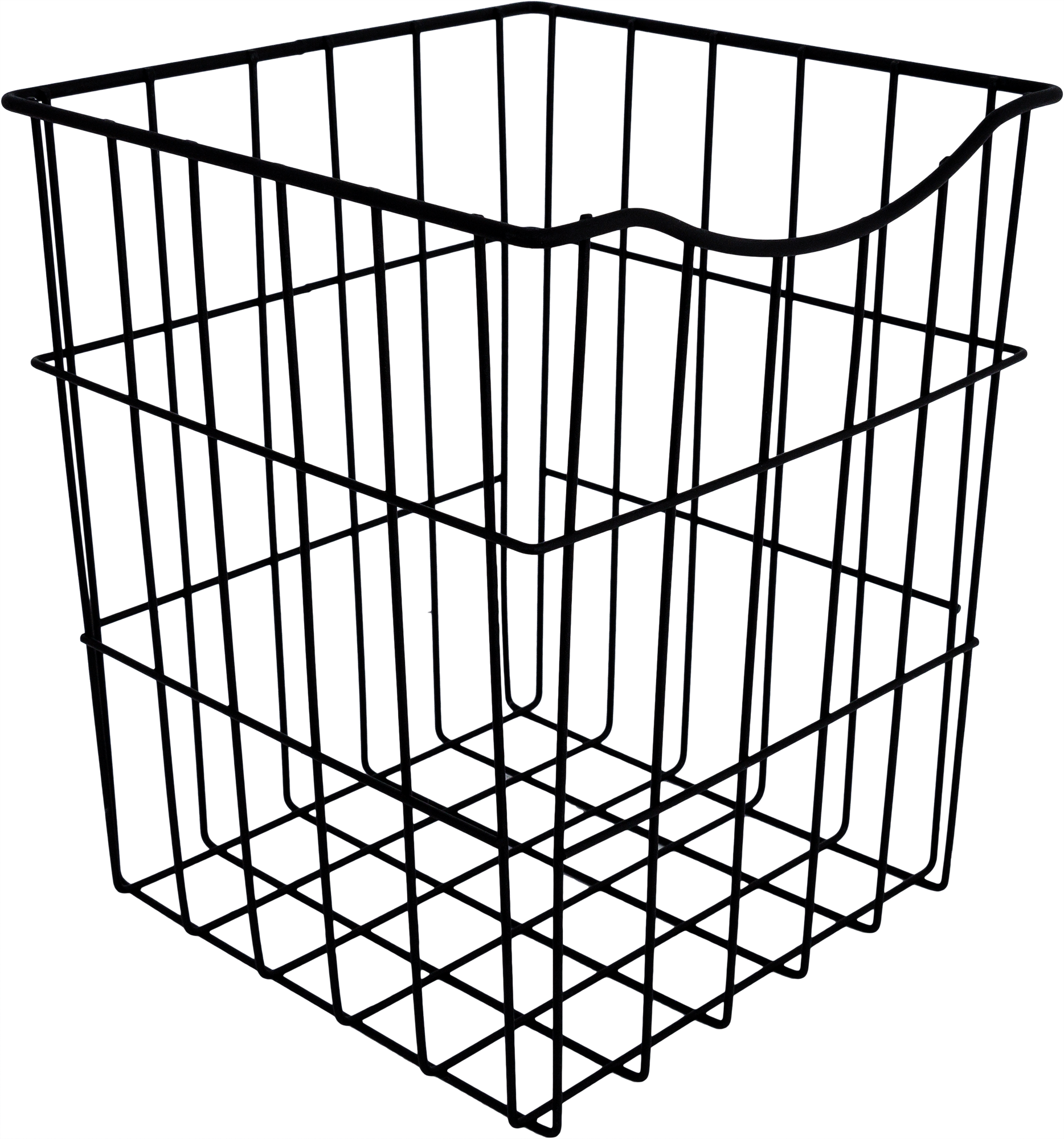 Корзина для белья в шкаф 25х25х30 см цвет чёрный