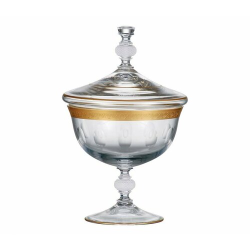 Конфетница с крышкой 28 см на ножке Джесси Kvetna