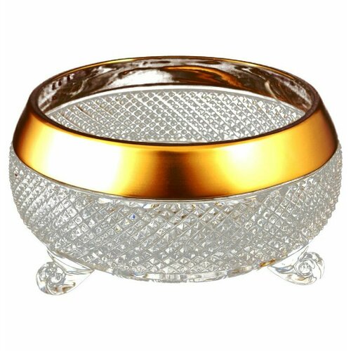 Конфетница 20 см на 3-х ножках Crystal Heart 