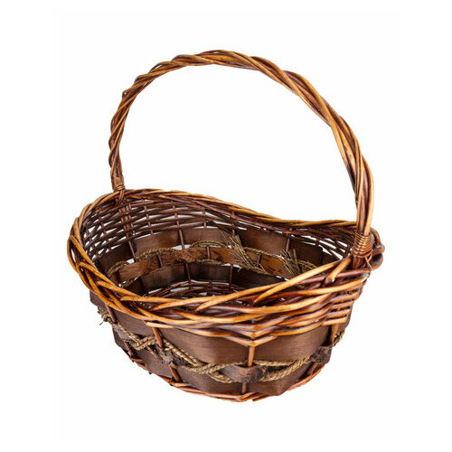 Корзина плетеная из лозы Лодочка 30х21х27 см, Маленькая
