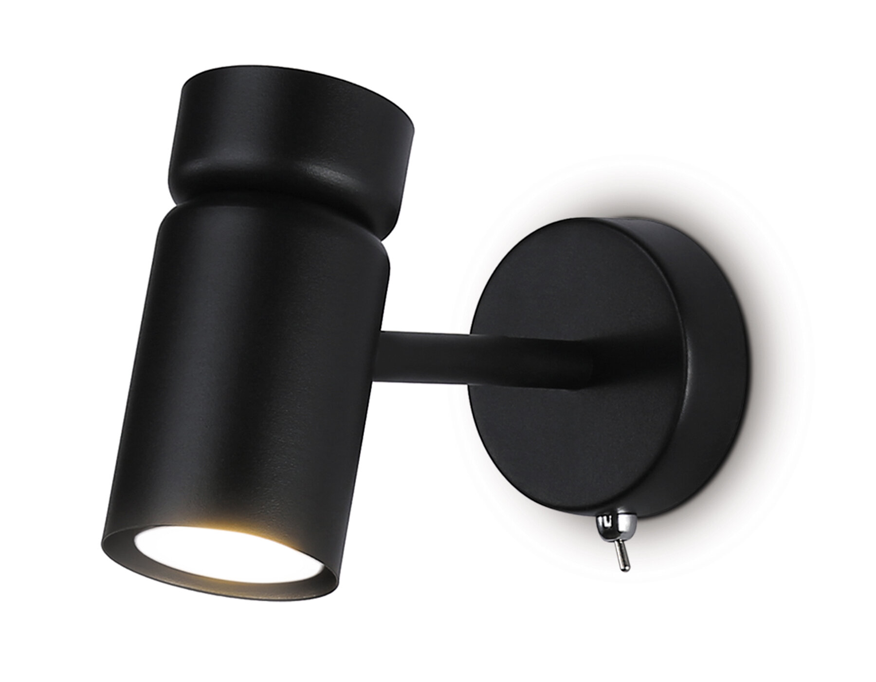 Настенный светильник с выключателем и сменной лампой GU10 TA13184 BK черный GU10 max 12W D60*L120*H150