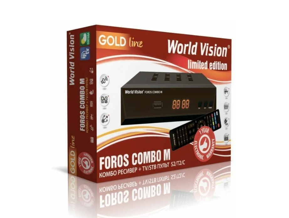 ТВ ресивер World Vision Foros Combo M черный