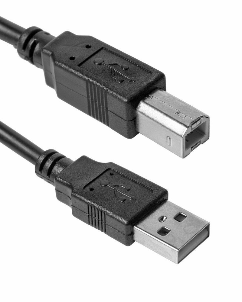 фото Кабель для принтера, сканера, МФУ, онлайн касс, кабель USB 2.0 Type-A - USB 2.0 Type-B / 2 метра
