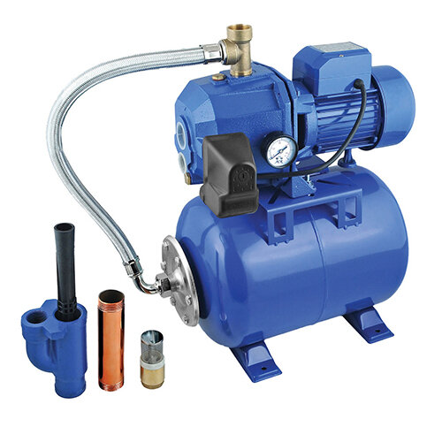 Насосная станция UNIPUMP AUTO DP 750-50 - 0,75 кВт (50 л, однофазный, Hmax 40м, Qmax 40л/мин, чугун)