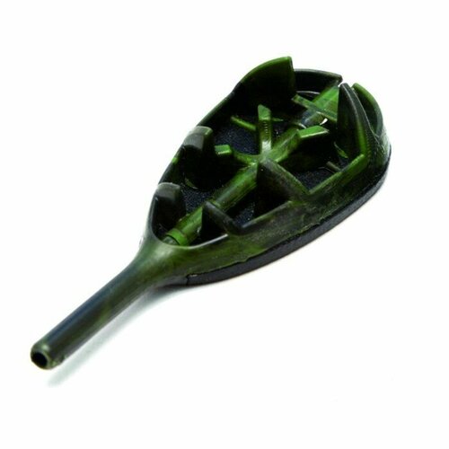 Груз-кормушка пластиковая X-FEEDER PL CAMO FLAT S, цвет камо, 30 г, 10 мл