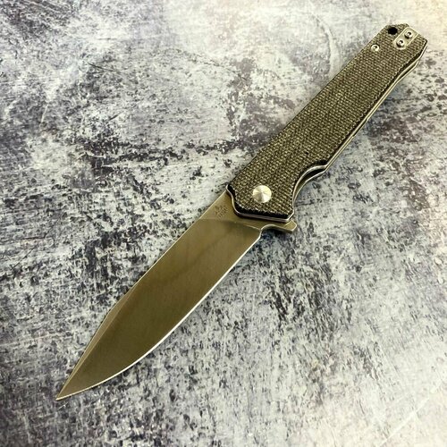 фото Qs111-g1 mamba v2 - нож складной, рукоять черная микарта, клинок d2 qsp