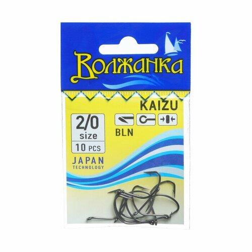 фото Крючки "волжанка" kaizu № 2/0, 10 шт volzhanka